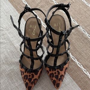 Mix No. 6 Black and Brown Leopard Heels